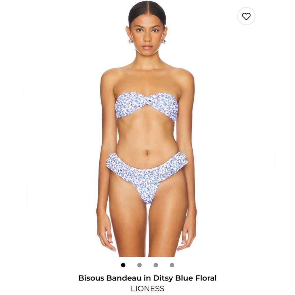 Lioness Ditsy Blue Floral Bandeau Bikini ( TOP & BOTTOM)
